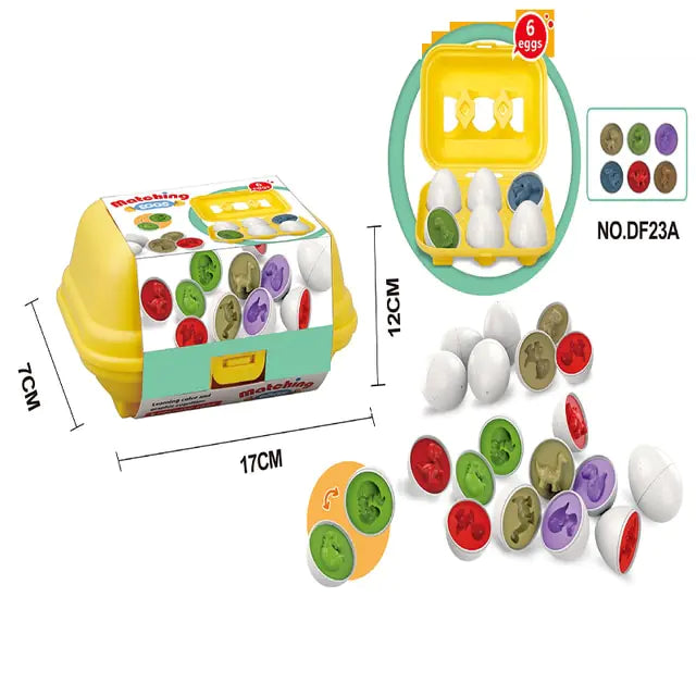 Baby Learning Educational Toy Smart Egg Toy Games Shape Matching Sorters Toys Montessori Eggs Toys For Kids Children 2 3 4 Years