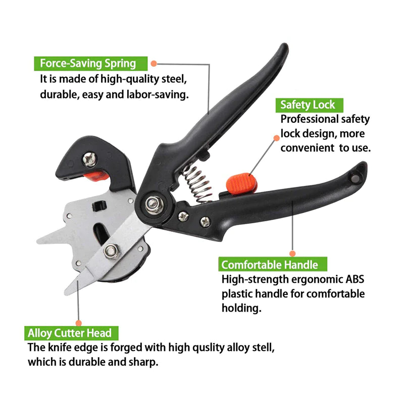 Garden Tree Grafting Knife Pruning Pruner Shears Snip Scissors Cutting Tool Kit Damkhad